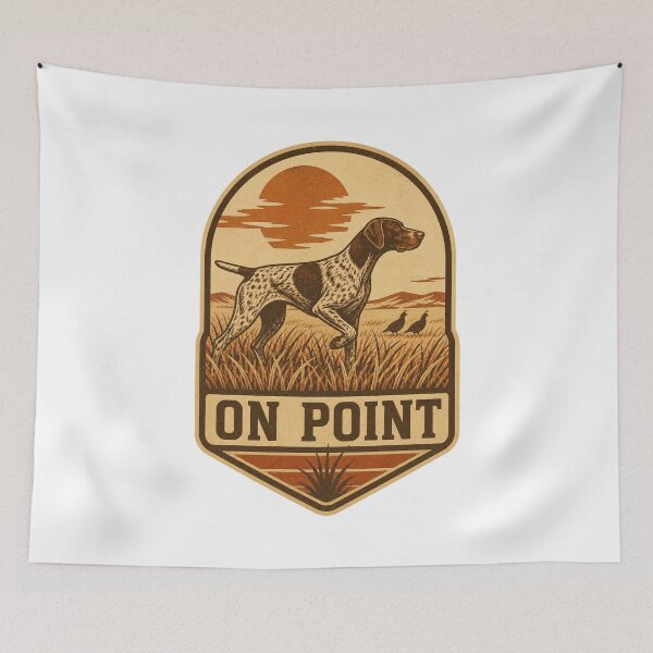 Item preview, Pointer Dog Vintage Bird Dog Art – Hunting and Sporting Dog Design designed and sold by AMICO77.