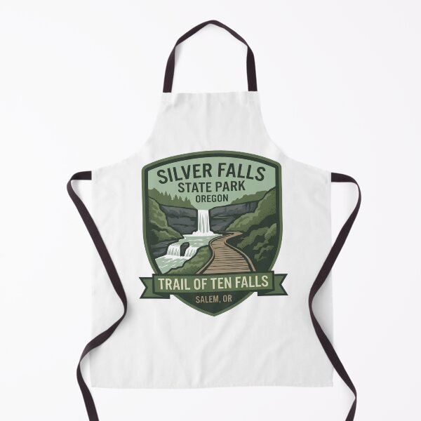 Item preview, Silver Falls State Park Trail of Ten Falls Oregon Hiking Shield designed and sold by LittleArij.