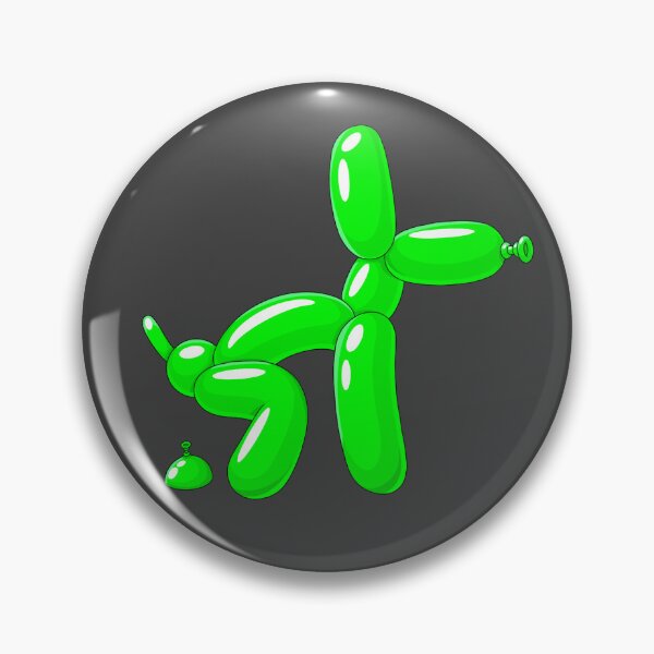 Item preview, Green Balloon Dog Pooping – Funny Cartoon Balloon Animal designed and sold by DesgnsxGifts.