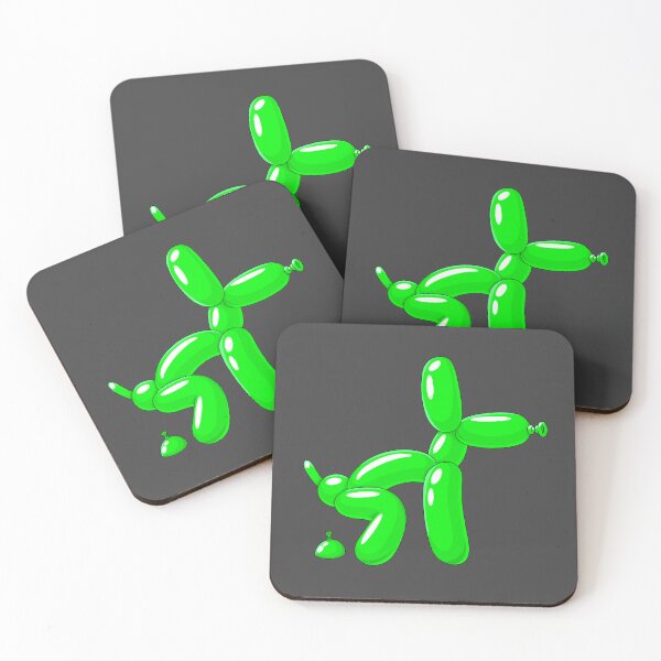 Item preview, Green Balloon Dog Pooping – Funny Cartoon Balloon Animal designed and sold by DesgnsxGifts.