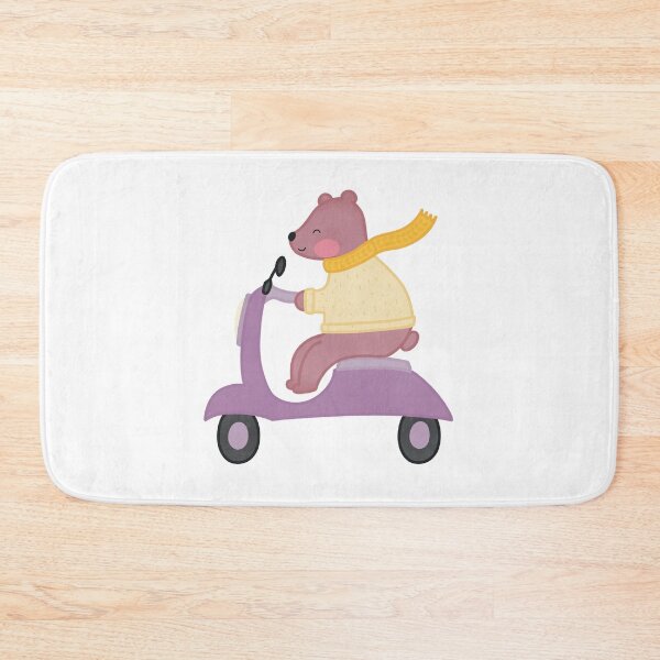 Item preview, Cute Bear on a Scooter designed and sold by winterpumpkin.