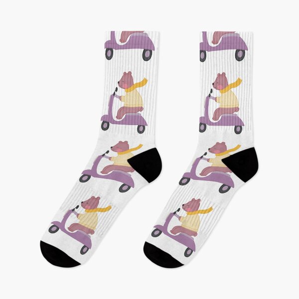 Item preview, Cute Bear on a Scooter designed and sold by winterpumpkin.