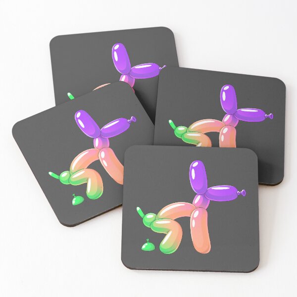 Item preview, Green, Orange & Purple Balloon Dog Pooping – Funny Cartoon Balloon Animal designed and sold by DesgnsxGifts.