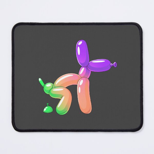 Item preview, Green, Orange & Purple Balloon Dog Pooping – Funny Cartoon Balloon Animal designed and sold by DesgnsxGifts.