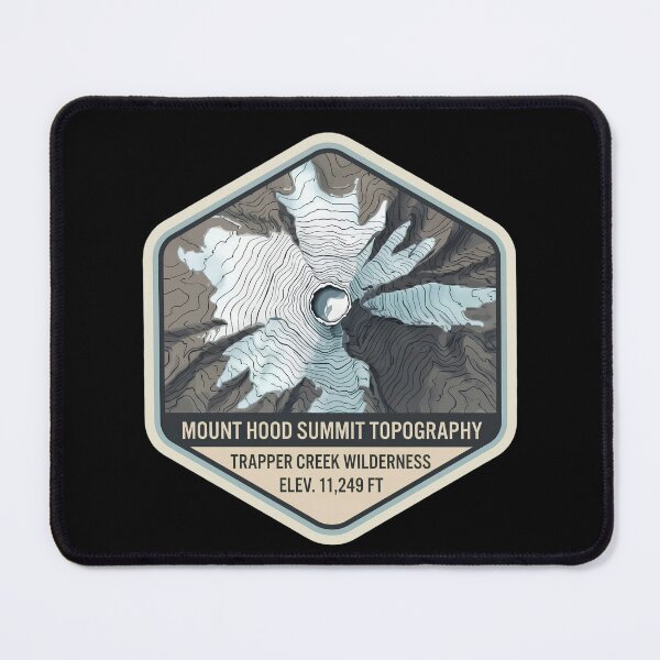 Item preview, Mount Hood Summit Topography Trapper Creek Wilderness Oregon Map designed and sold by LittleArij.
