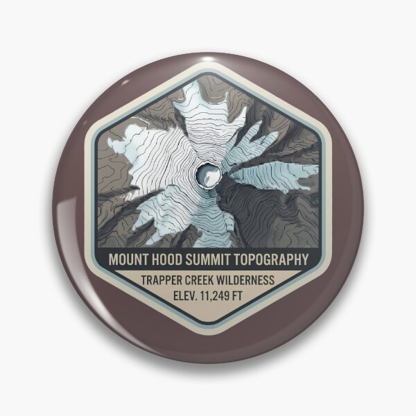 Item preview, Mount Hood Summit Topography Trapper Creek Wilderness Oregon Map designed and sold by LittleArij.