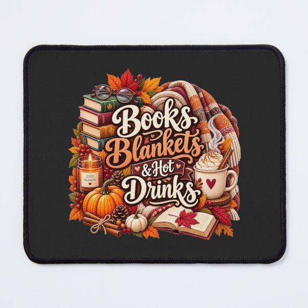 Item preview, Books Blankets & Hot Drinks – Cozy Autumn Book Lover Design designed and sold by astersgraphics.