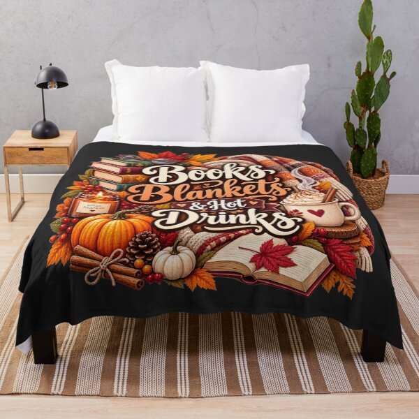 Item preview, Books Blankets & Hot Drinks – Cozy Autumn Book Lover Design designed and sold by astersgraphics.