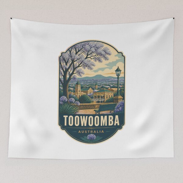 Item preview, Toowoomba Australia Vintage Travel Art – Queensland Garden City designed and sold by AMICO77.