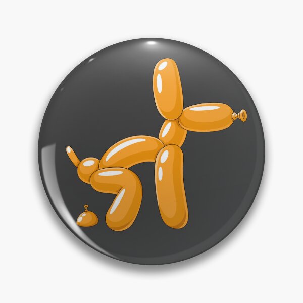 Item preview, Orange Balloon Dog Pooping – Funny Cartoon Balloon Animal designed and sold by DesgnsxGifts.