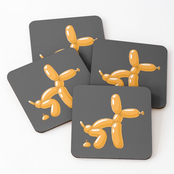 Item preview, Orange Balloon Dog Pooping – Funny Cartoon Balloon Animal designed and sold by DesgnsxGifts.