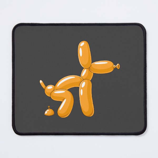 Item preview, Orange Balloon Dog Pooping – Funny Cartoon Balloon Animal designed and sold by DesgnsxGifts.