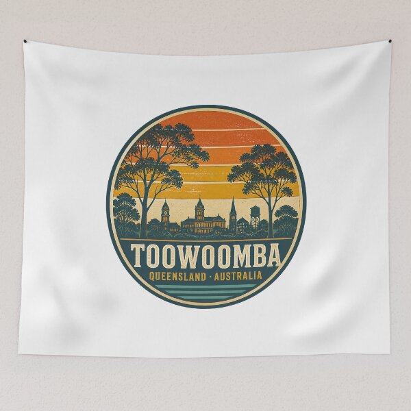 Item preview, Toowoomba Australia Vintage Travel Art – Queensland Garden City designed and sold by AMICO77.