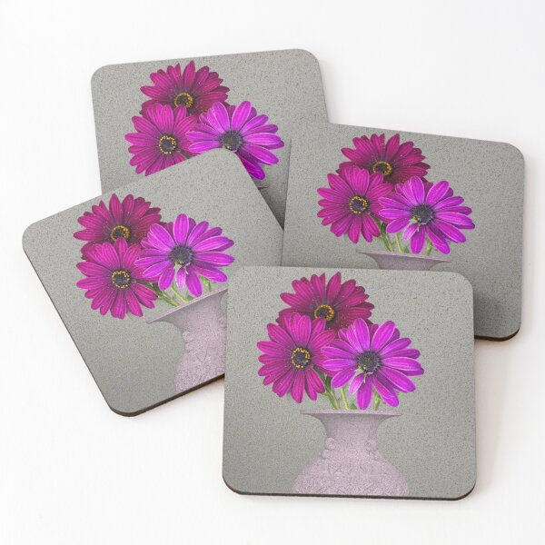 Item preview, Fuchsia daisies bouquet still life designed and sold by RhoQA.