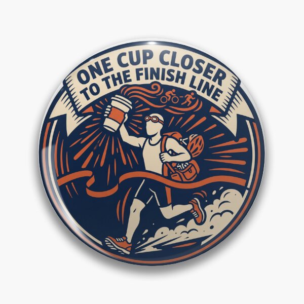 Item preview, One Cup Closer to the Finish Line – Triathlon Running & Cycling Motivation designed and sold by Triathlongram.