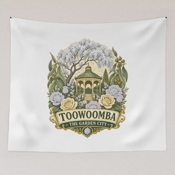 Item preview, Toowoomba Australia Vintage Travel Art – Queensland Garden City designed and sold by AMICO77.