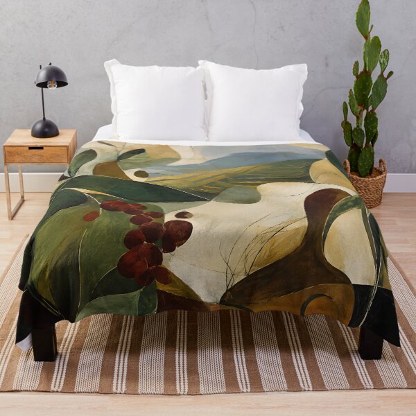 Item preview, Organic Botanical Landscape – Mediterranean Abstract Wall Art in Olive Green & Earth Tones designed and sold by GutyzDesignsES.