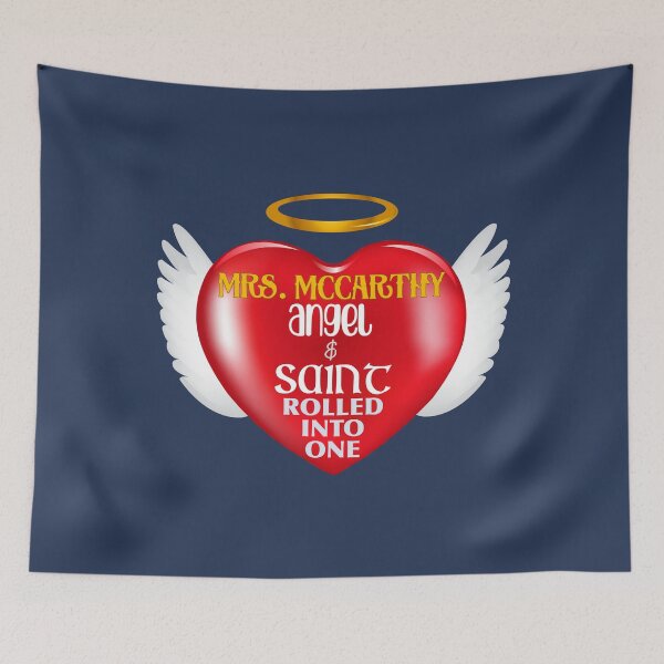 Item preview, Mrs. McCarthy…Angel & Saint… (on Navy) designed and sold by PawsitiveMum3.