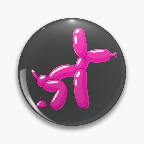 Item preview, Pink Balloon Dog Pooping – Funny Cartoon Balloon Animal designed and sold by DesgnsxGifts.