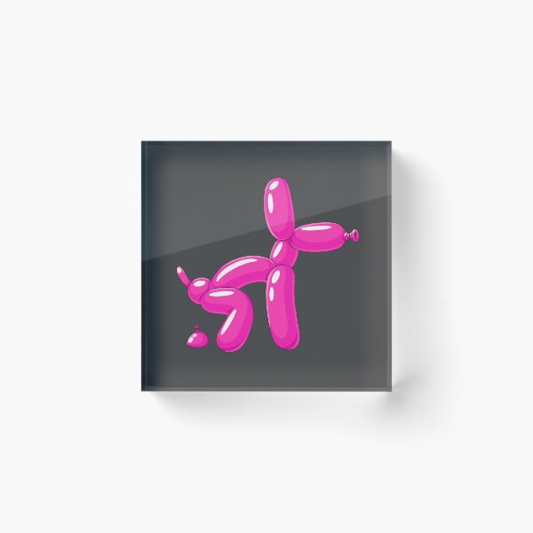 Item preview, Pink Balloon Dog Pooping – Funny Cartoon Balloon Animal designed and sold by DesgnsxGifts.