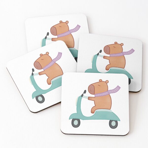 Item preview, Cute Capybara on a Scooter designed and sold by winterpumpkin.