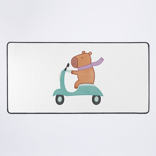 Item preview, Cute Capybara on a Scooter designed and sold by winterpumpkin.