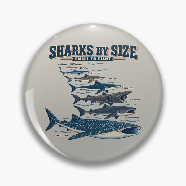 Item preview, Sharks by Size for Marine Biology Fans designed and sold by POD DYNASTY | Original Print On Demand T-Shirt Graphics.