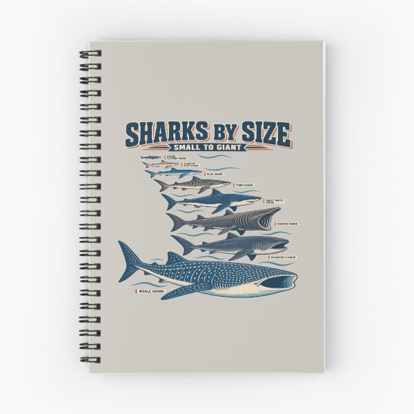 Item preview, Sharks by Size for Marine Biology Fans designed and sold by POD DYNASTY | Original Print On Demand T-Shirt Graphics.