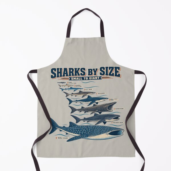 Item preview, Sharks by Size for Marine Biology Fans designed and sold by POD DYNASTY | Original Print On Demand T-Shirt Graphics.