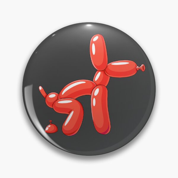 Item preview, Red Balloon Dog Pooping – Funny Cartoon Balloon Animal designed and sold by DesgnsxGifts.