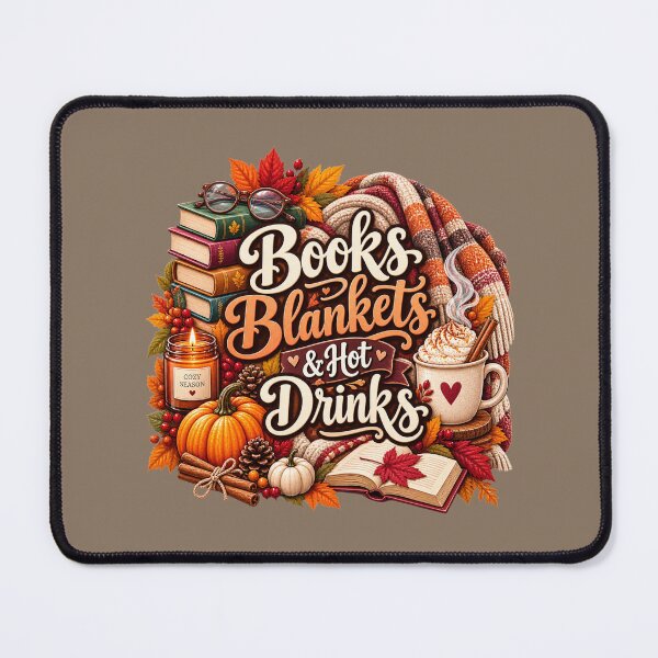 Item preview, Books Blankets & Hot Drinks – Cozy Autumn Book Lover Design designed and sold by astersgraphics.