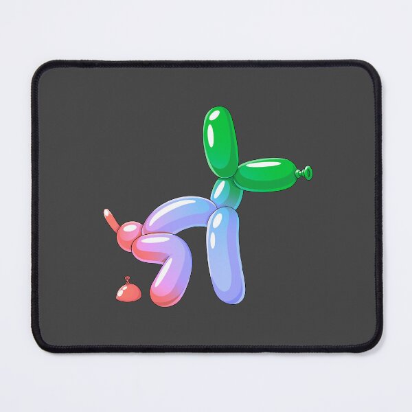 Item preview, Red, Purple & Green Balloon Dog Pooping – Funny Cartoon Balloon Animal designed and sold by DesgnsxGifts.