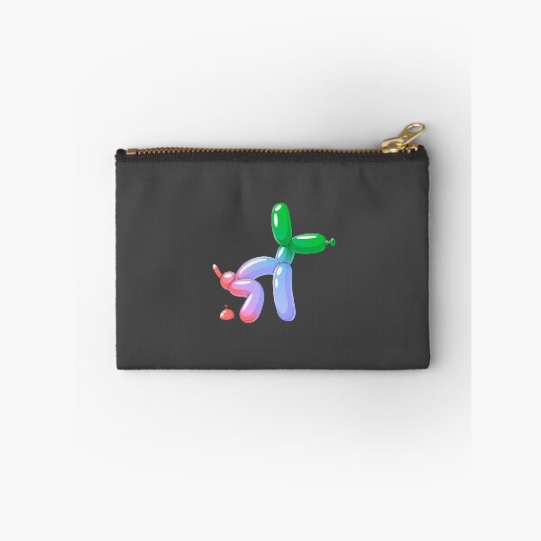 Item preview, Red, Purple & Green Balloon Dog Pooping – Funny Cartoon Balloon Animal designed and sold by DesgnsxGifts.