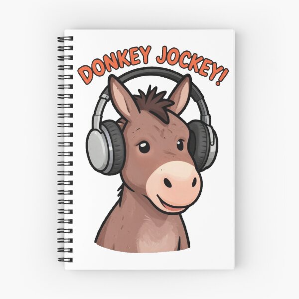 Item preview, Funny Cute Cartoon Music DJ Style Donkey with Earphones DONKEY JOCKEY! designed and sold by Giulivo Store Graphic.