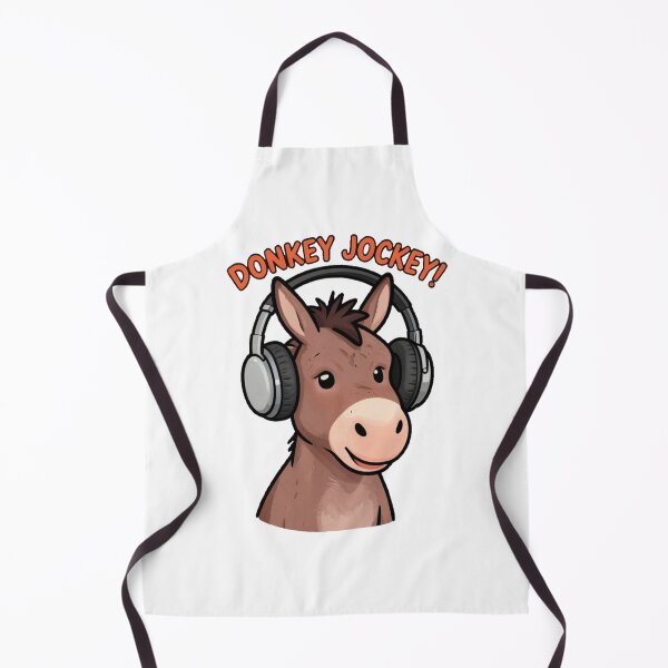 Item preview, Funny Cute Cartoon Music DJ Style Donkey with Earphones DONKEY JOCKEY! designed and sold by Giulivo Store Graphic.