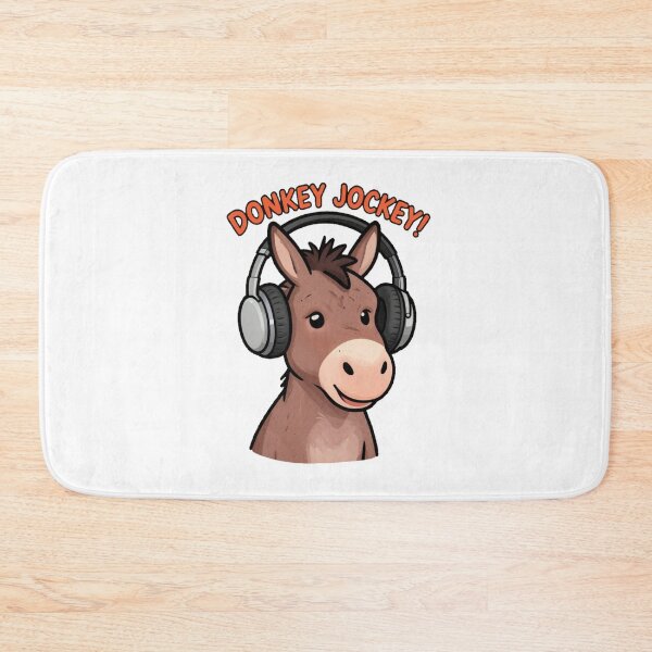 Item preview, Funny Cute Cartoon Music DJ Style Donkey with Earphones DONKEY JOCKEY! designed and sold by Giulivo Store Graphic.