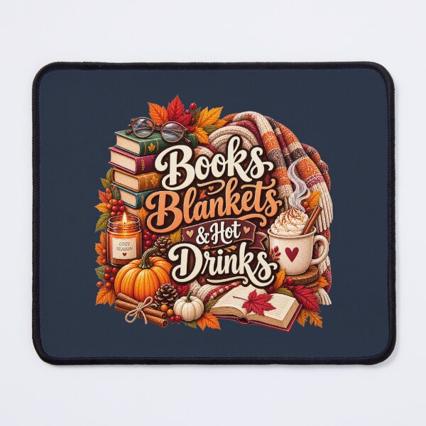 Item preview, Books Blankets & Hot Drinks – Cozy Autumn Book Lover Design designed and sold by astersgraphics.