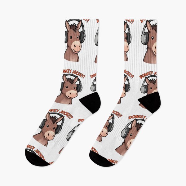 Item preview, Funny Cute Cartoon Music DJ Style Donkey with Earphones DONKEY JOCKEY! designed and sold by Giulivo Store Graphic.