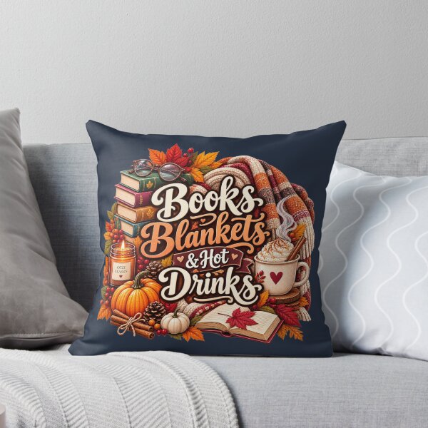 Item preview, Books Blankets & Hot Drinks – Cozy Autumn Book Lover Design designed and sold by astersgraphics.