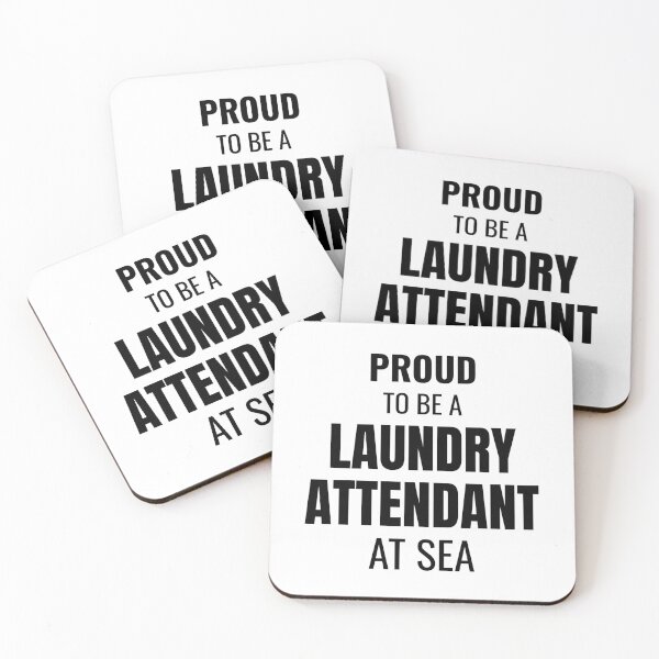Item preview, Proud to be a Laundry Attendant at Sea (Black) designed and sold by ShipCrewNation.