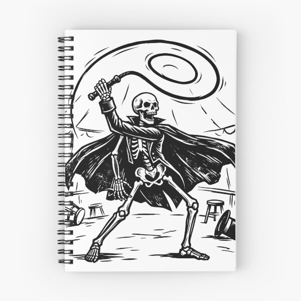 Item preview, Skeleton Circus Ringmaster Wearing Cape Cracking Bullwhip in Tent designed and sold by MisteryDesigner.