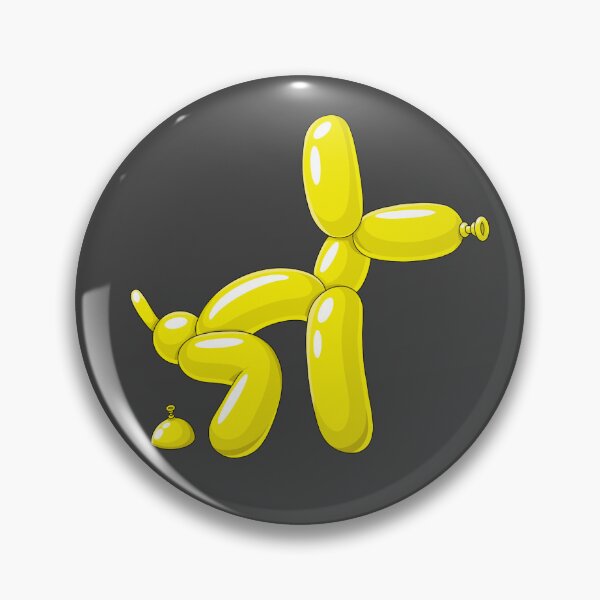 Item preview, Yellow Balloon Dog Pooping – Funny Cartoon Balloon Animal designed and sold by DesgnsxGifts.