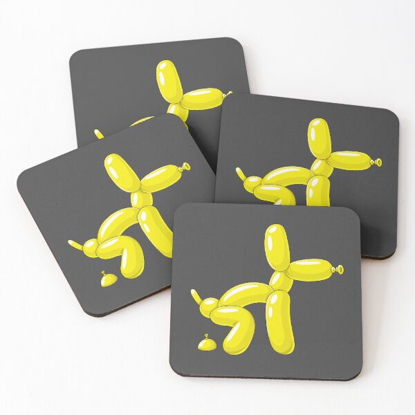 Item preview, Yellow Balloon Dog Pooping – Funny Cartoon Balloon Animal designed and sold by DesgnsxGifts.