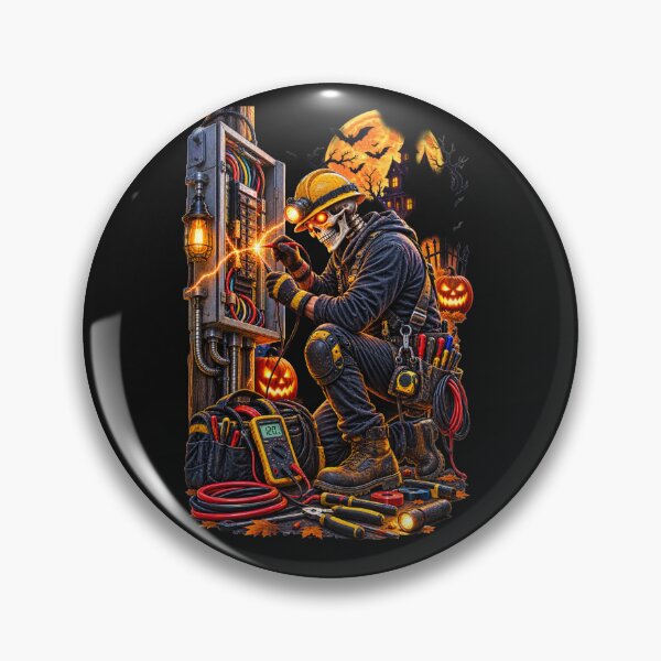 Item preview,  Halloween Skeleton Electrician at Work designed and sold by juliorivera46.