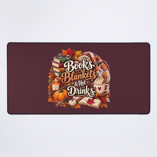 Item preview, Books Blankets & Hot Drinks – Cozy Autumn Book Lover Design designed and sold by astersgraphics.