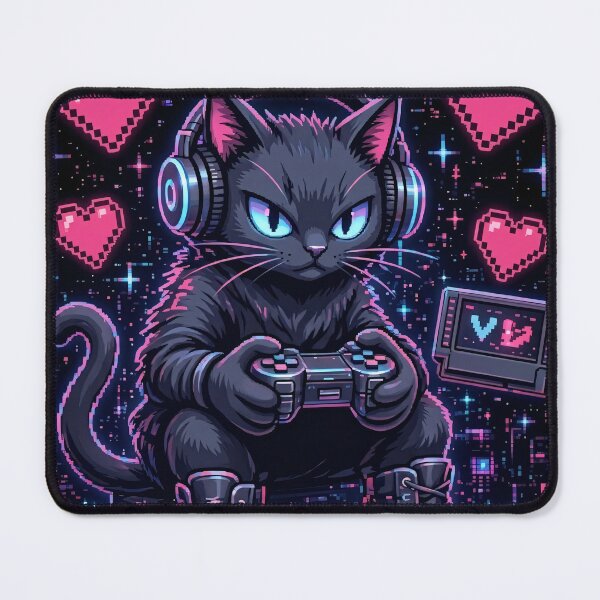 Item preview, Cat Player 1 - Retro Gamer Cat designed and sold by thirtyonestars.
