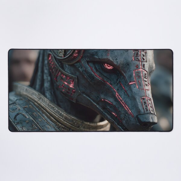 Item preview, Sci-Fi Egyptian Anubis Wall Art, Ancient God Awakened Poster designed and sold by AetherianArchive.