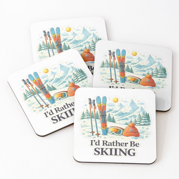 Item preview, I'd Rather Be Skiing - Winter Mountain Adventure Design designed and sold by Myra365Art.