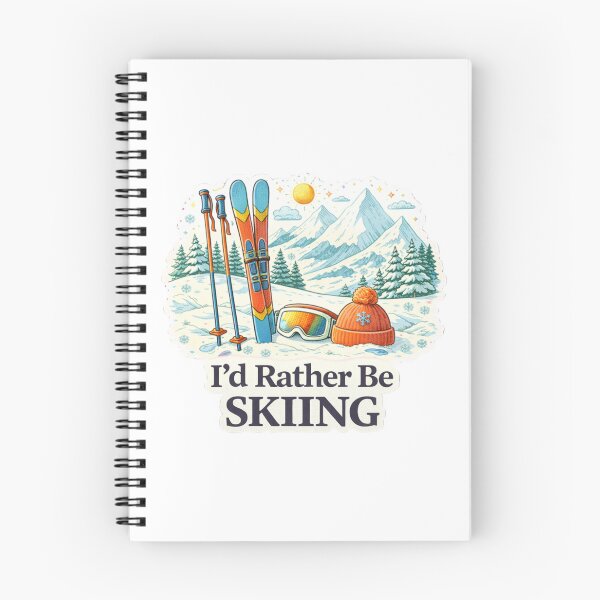 Item preview, I'd Rather Be Skiing - Winter Mountain Adventure Design designed and sold by Myra365Art.