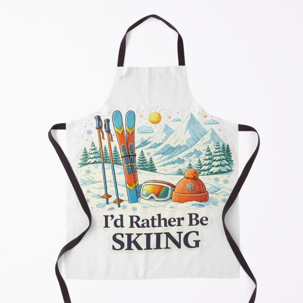 Item preview, I'd Rather Be Skiing - Winter Mountain Adventure Design designed and sold by Myra365Art.